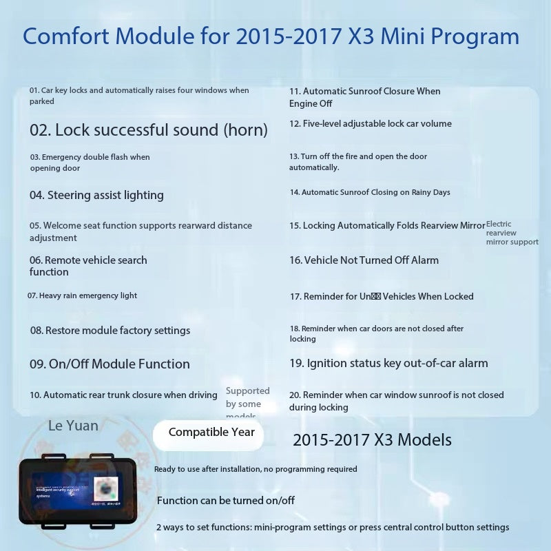 BMW Smart Comfort Module — All Series (1-7, X1-X7)