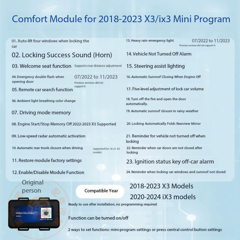 BMW Smart Comfort Module — All Series (1-7, X1-X7)