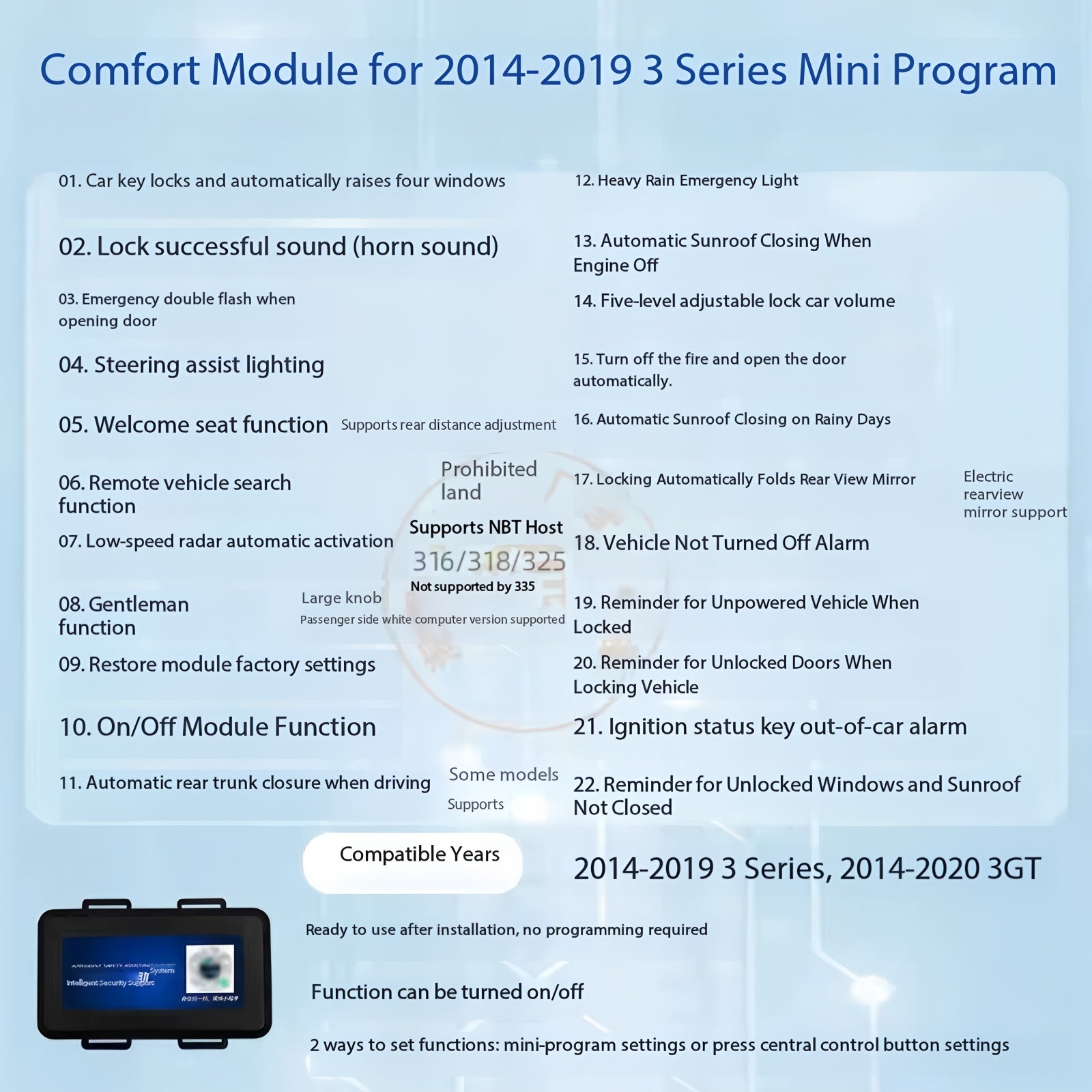 BMW Smart Comfort Module — i Series Electric