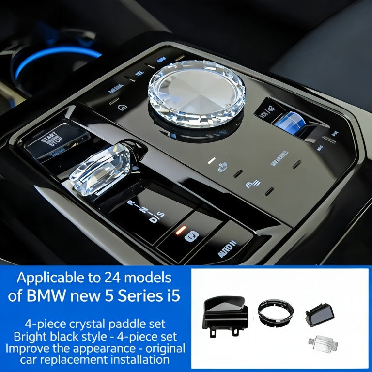 BMW Crystal Interior Trim Set - Shift Paddles, iDrive Knob, Start Button, Volume Knob - image 9