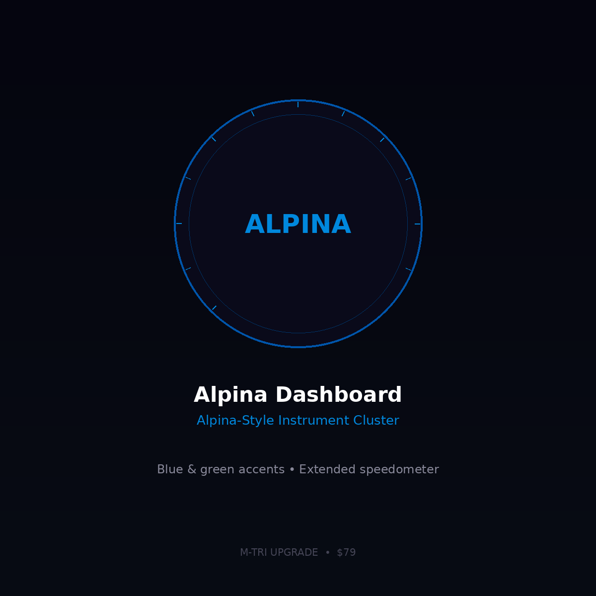 BMW Alpina Instrument Cluster Coding - Alpina Dashboard Style