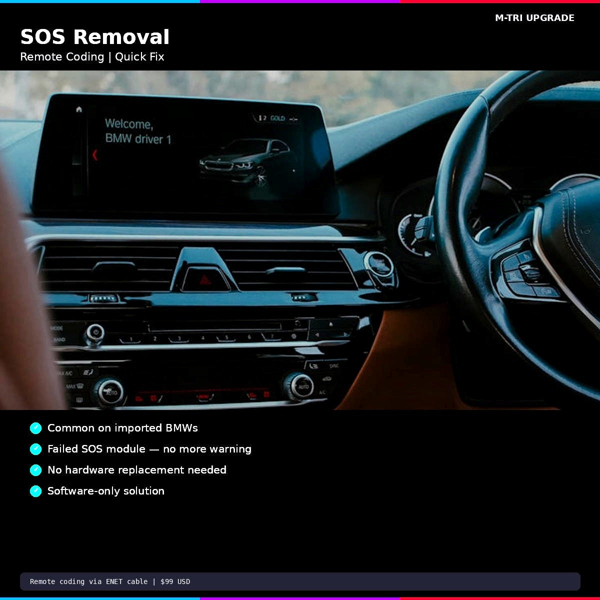 BMW SOS Emergency Call System Removal - Remote Coding