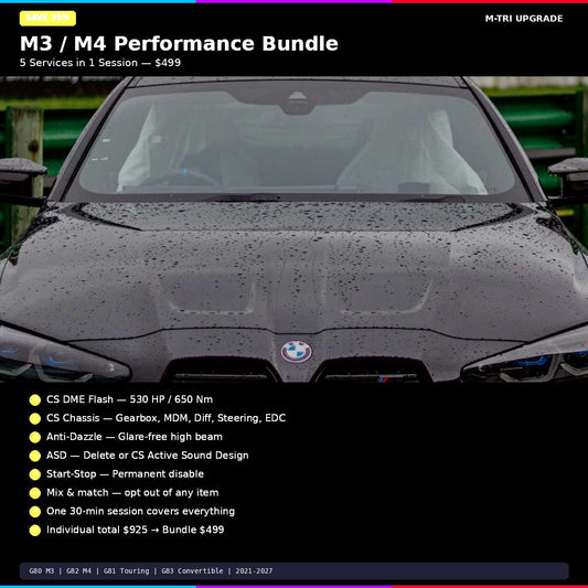 BMW M3 / M4 Performance Bundle - CS DME + CS Flash + Anti-Dazzle + ASD + Start-Stop (G80/G82)