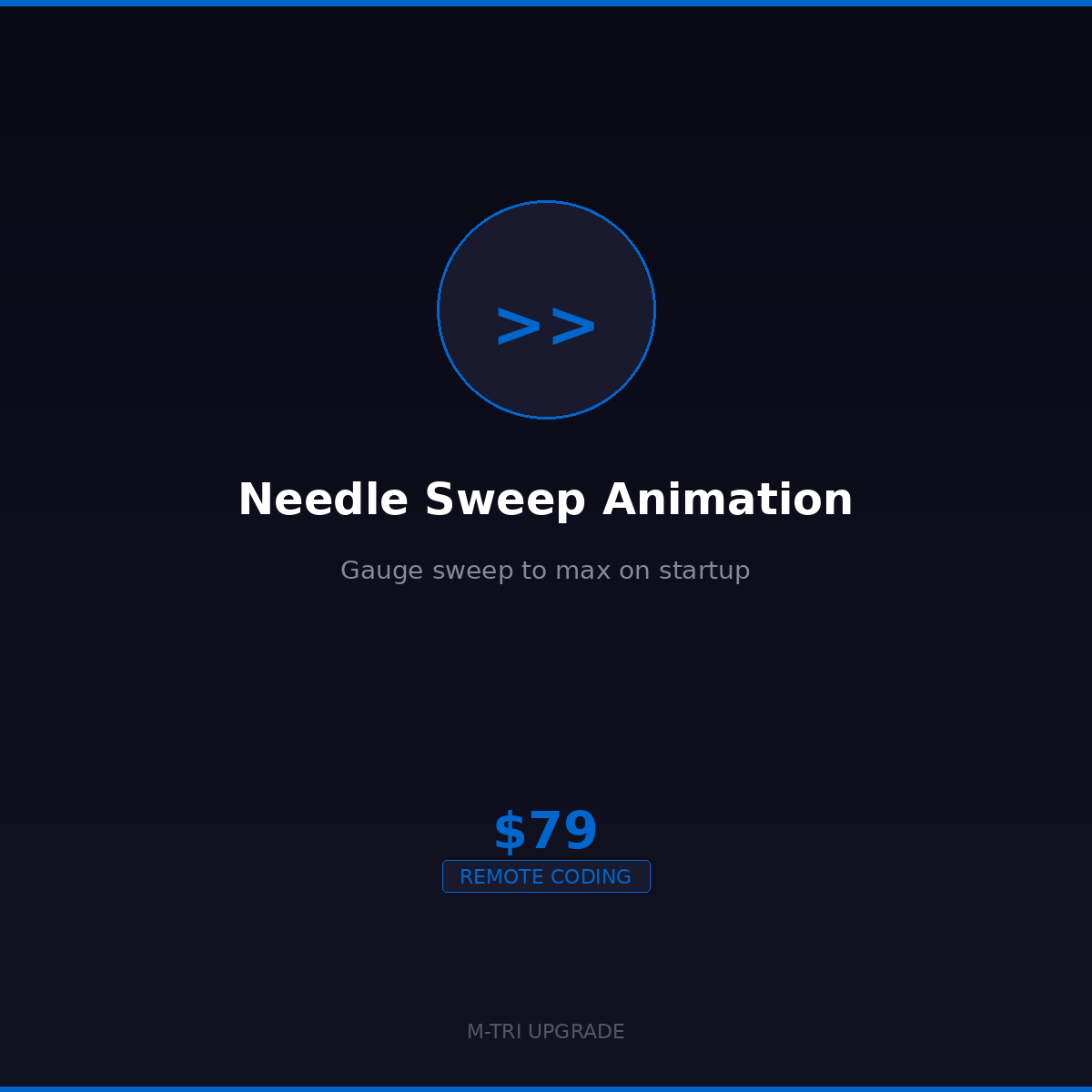 BMW Needle Sweep Animation Coding - Startup Gauge Sweep