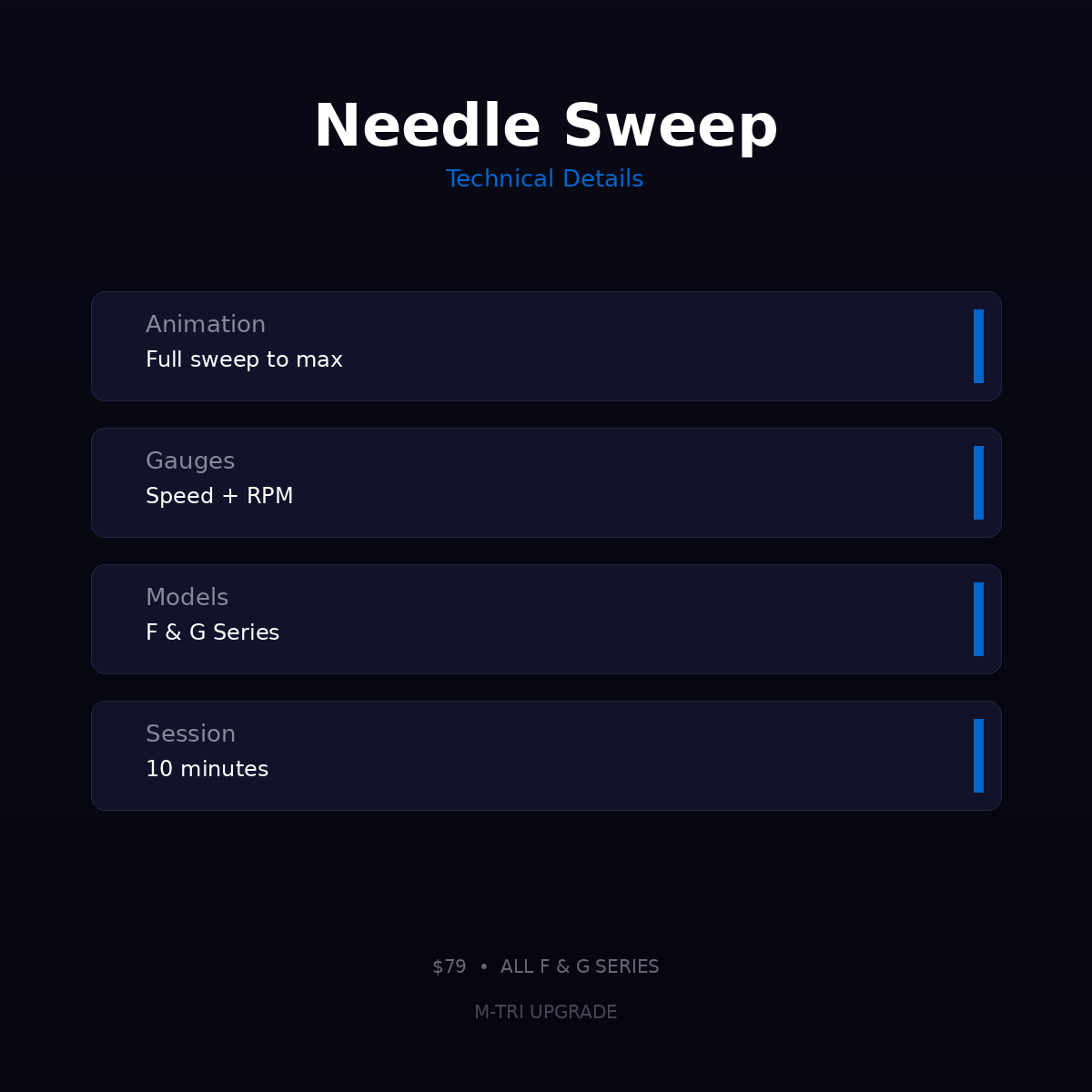 BMW Needle Sweep Animation Coding - Startup Gauge Sweep