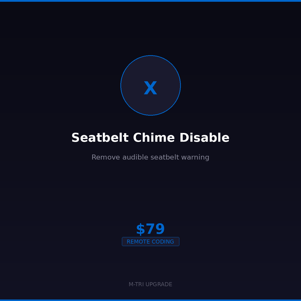 BMW Seatbelt Chime Disable Coding - Remove Seatbelt Warning