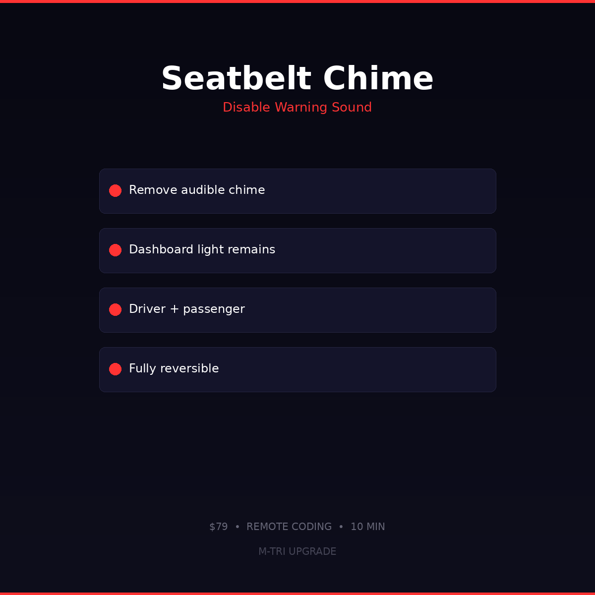 BMW Seatbelt Chime Disable Coding - Remove Seatbelt Warning