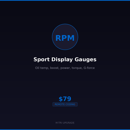 BMW Sport Display Gauges Coding - Oil Temp, Boost, Power