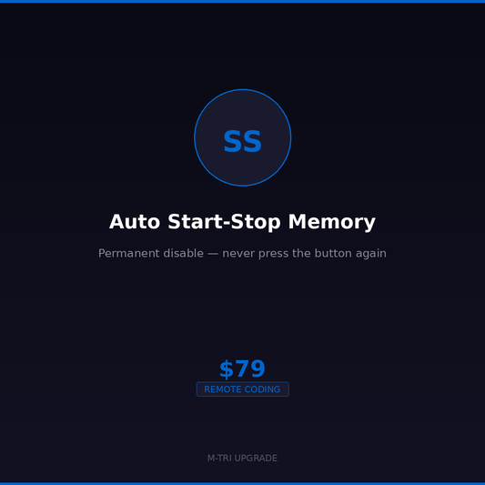 BMW Auto Start-Stop Memory Coding - Permanent Disable