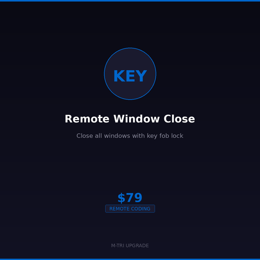 BMW Remote Window Close Coding - Close Windows with Key Fob