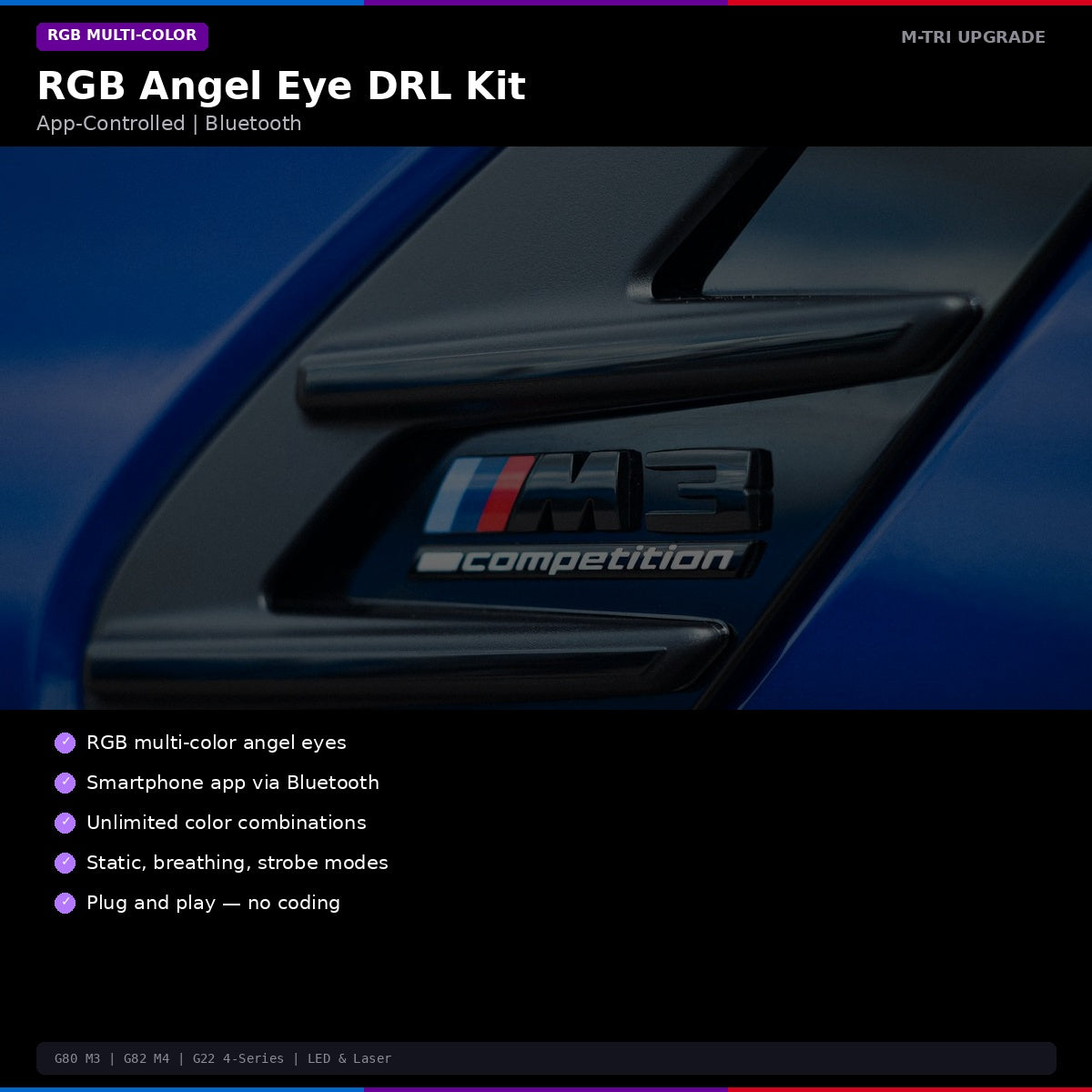 BMW CSL Yellow Angel Eye DRL Module Kit M3 / M4 / 4 Series - BMW Coding Instructions and Results