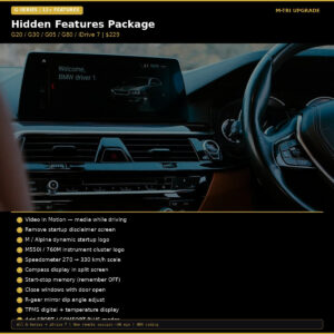 BMW Hidden Features Coding Package G-Series (12+ Features) - MTri Upgrade BMW Remote Coding Service