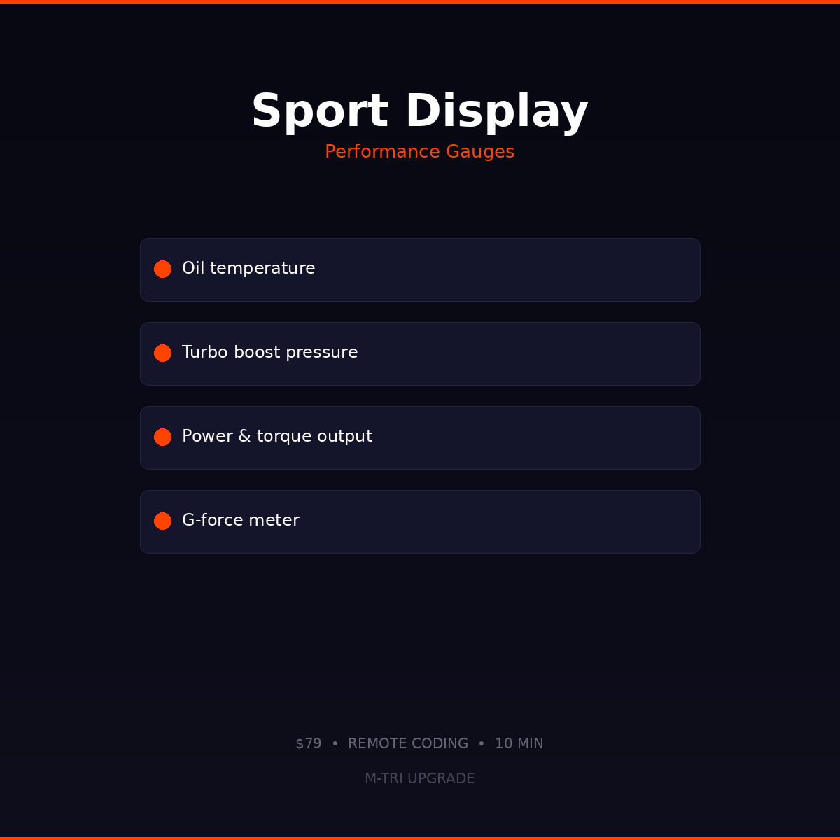 BMW Sport Display Gauges Coding Oil Temp, Boost, Power - BMW Coding Instructions and Results