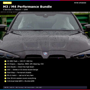BMW M3 / M4 Performance Bundle CS DME + CS Flash + Anti-Dazzle + ASD + Start-Stop (G80/G82) - MTri Upgrade BMW Remote Coding Service