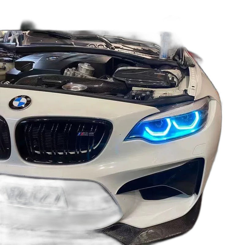 BMW M2 / 2 Series White & Yellow DRL LED Modules (F87 F22 F23, 2018-2021) - installation view