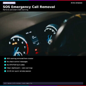 BMW SOS Emergency Call System Removal Remote Coding - MTri Upgrade BMW Remote Coding Service