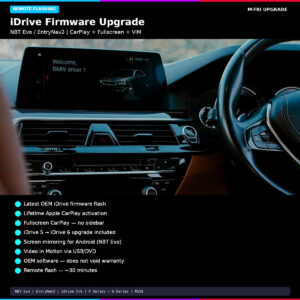 BMW iDrive Firmware Upgrade + Apple CarPlay Fullscreen + VIM (NBT Evo / EntryNav2) - MTri Upgrade BMW Remote Coding Service