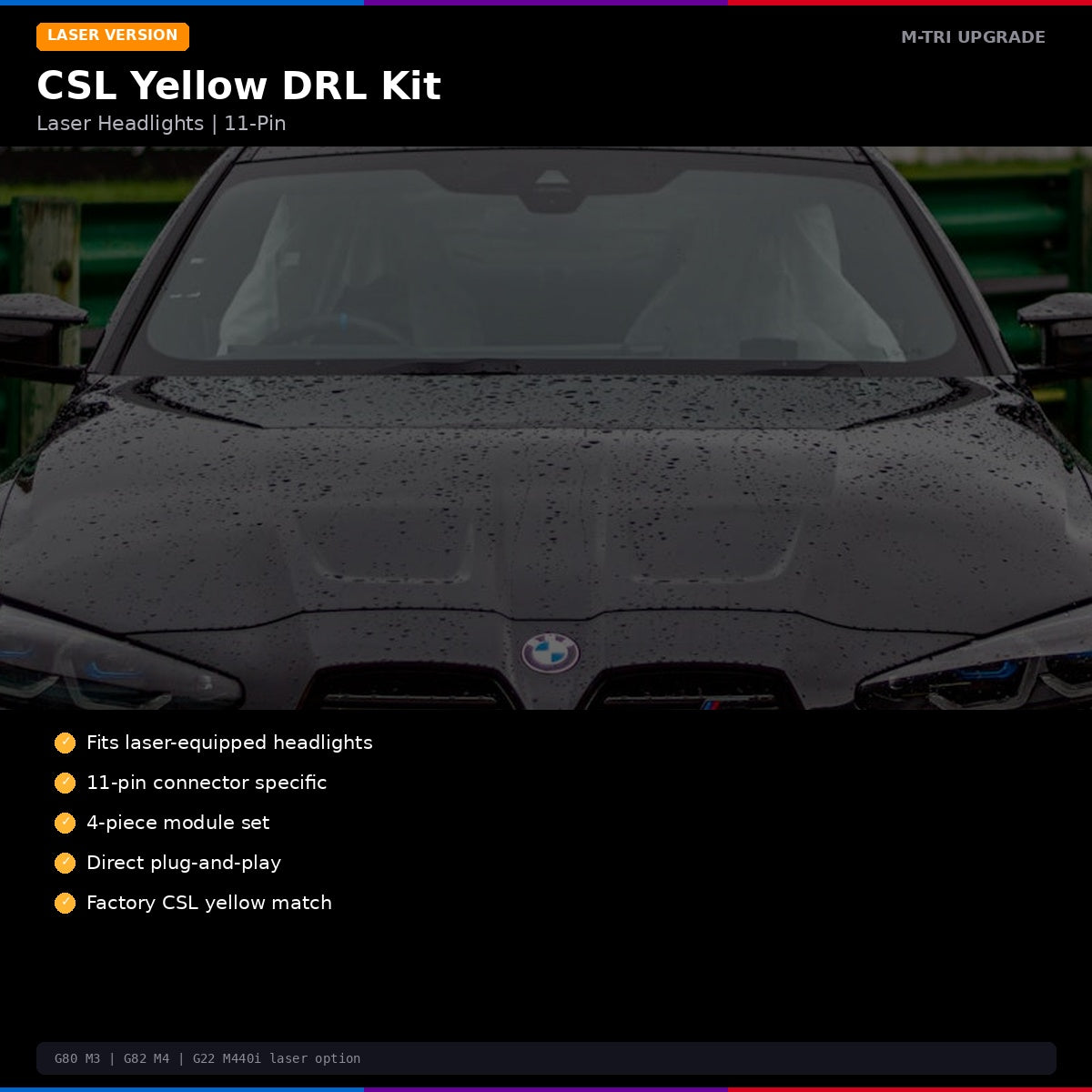 BMW CSL Yellow Angel Eye DRL Module Kit M3 / M4 / 4 Series - BMW Coding Instructions and Results