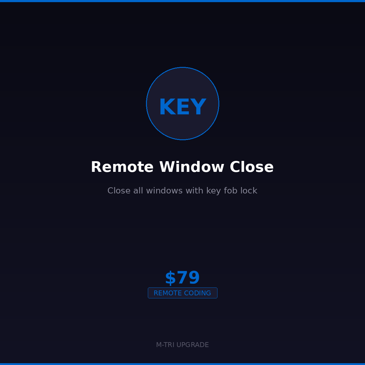 BMW Remote Window Close Coding Close Windows with Key Fob - MTri Upgrade BMW Remote Coding Service