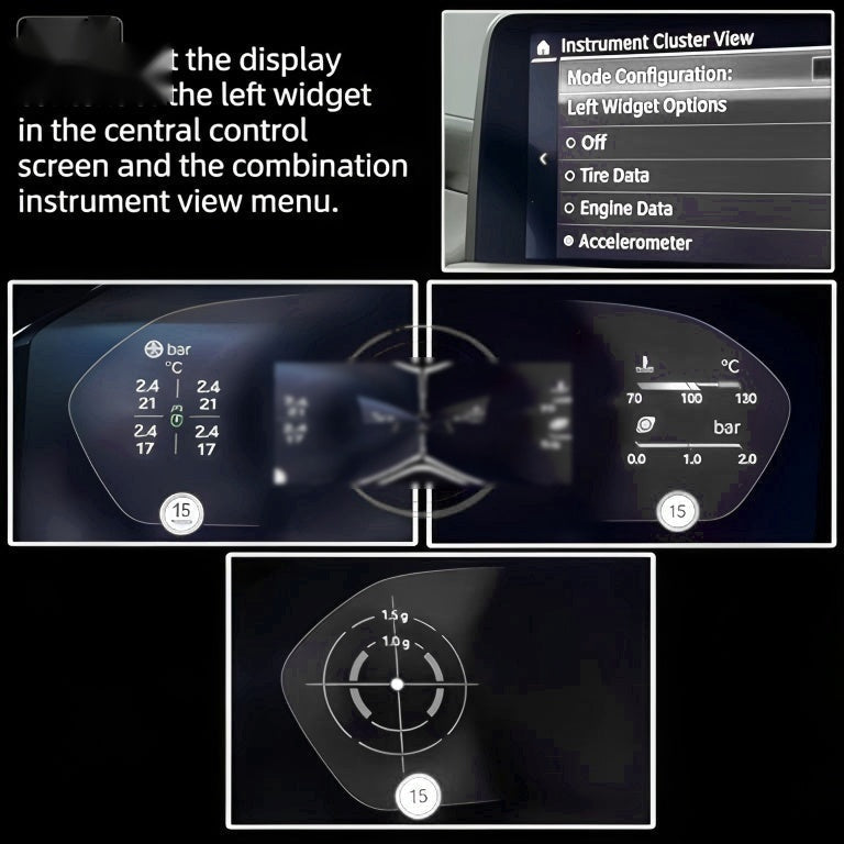 BMW M Track Instrument Cluster Activation - M3 track mode gauge display in Park