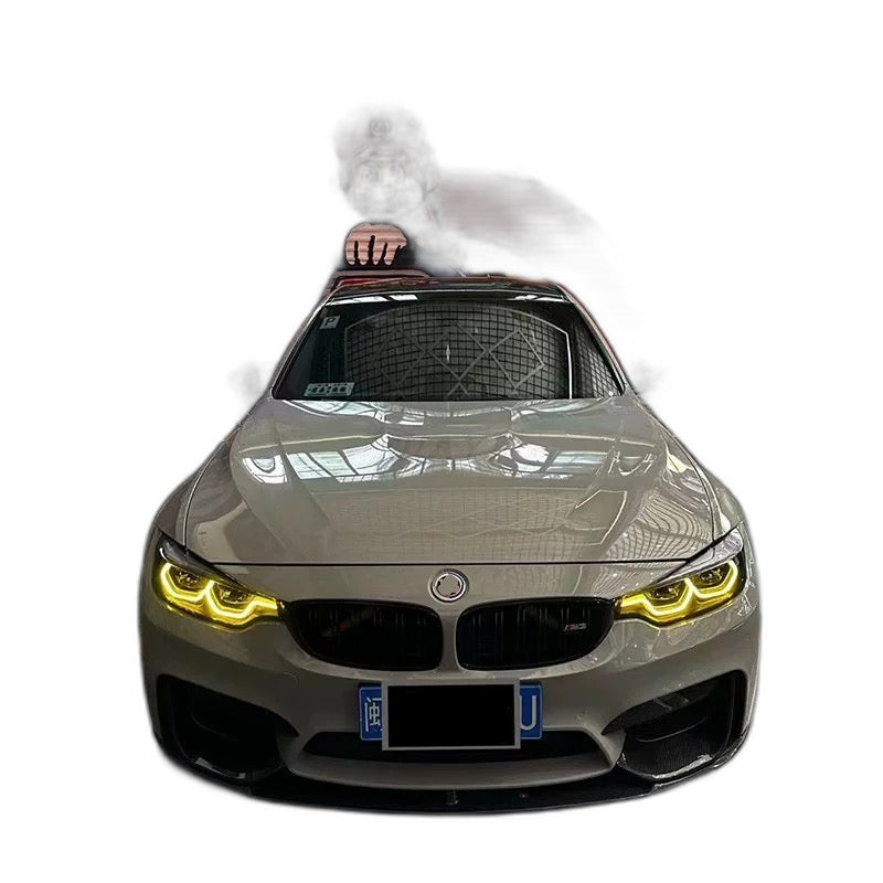 BMW M3 M4 F80 F82 GTS-Style Yellow DRL LED Modules (2014-2020) - installation view