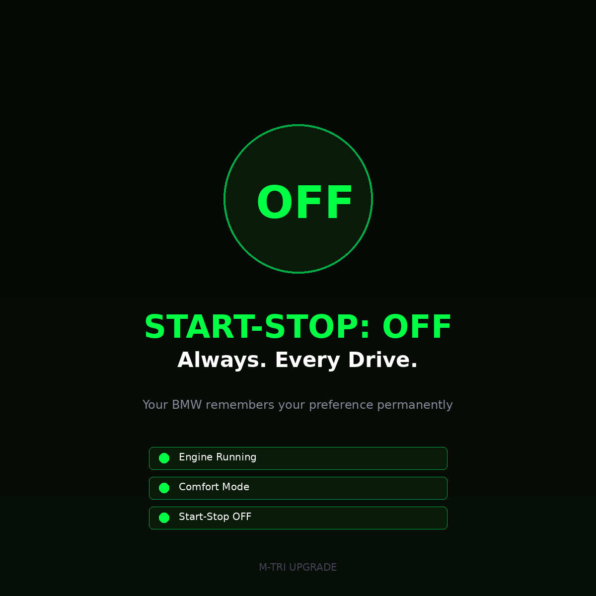 BMW Auto Start-Stop Memory Coding Permanent Disable - BMW Coding Instructions and Results