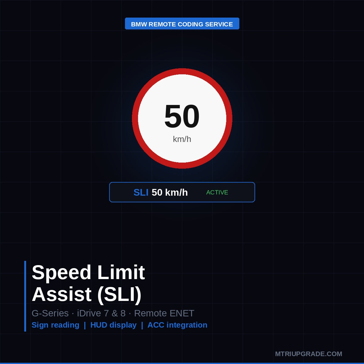 BMW Speed Limit Assist SLI Coding - Hero