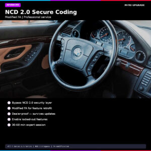 BMW NCD 2.0 Secure Coding with Modified FA Remote Service - MTri Upgrade BMW Remote Coding Service