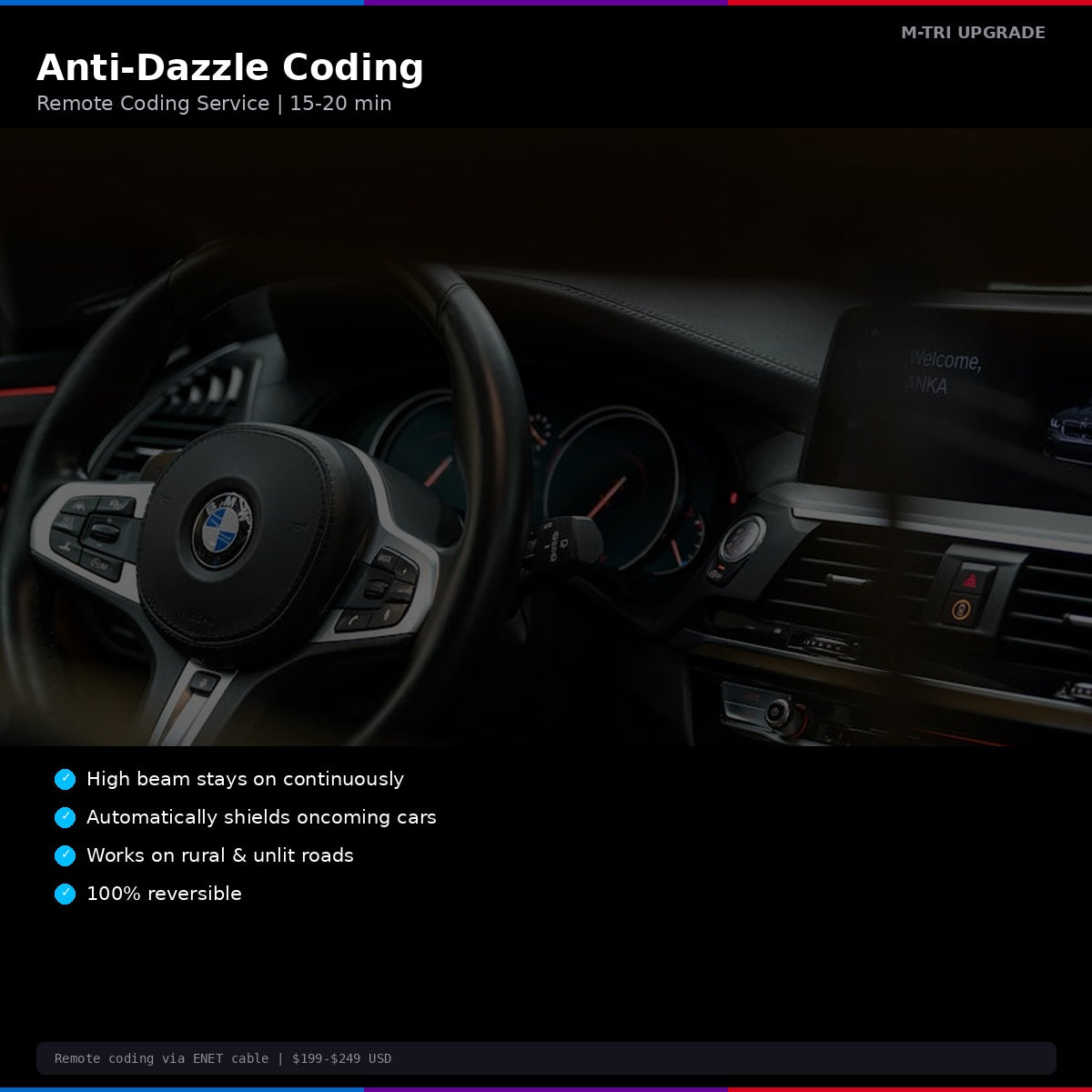 BMW Anti-Dazzle Headlights Coding Glare-Free High Beam - BMW Coding Instructions and Results