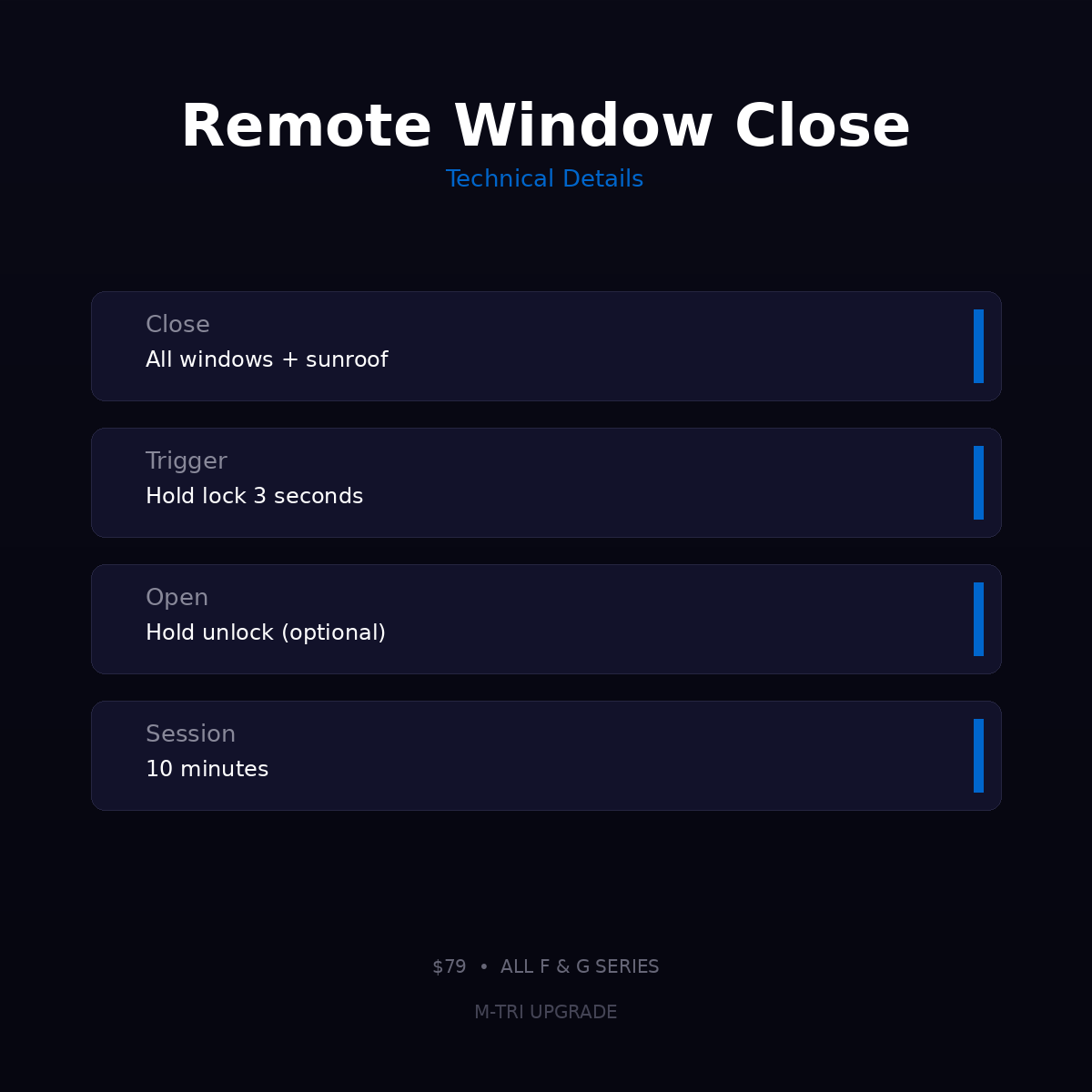 BMW Remote Window Close Coding Close Windows with Key Fob - BMW Coding Instructions and Results