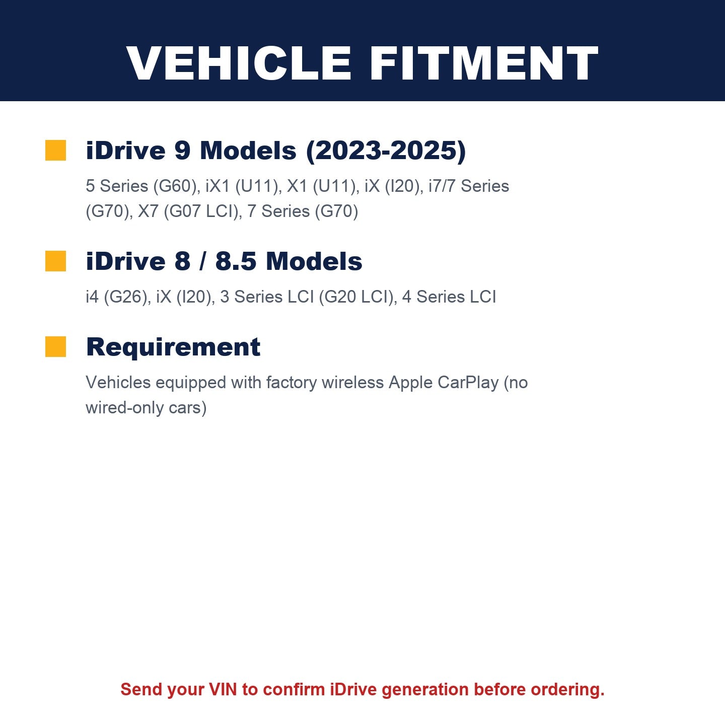 BMW iDrive 9 box fitment — 5 Series G60, iX1 U11, iX, 7 Series G70