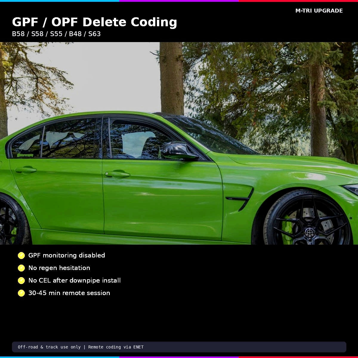 BMW GPF / OPF Delete Coding Remote Service - Feature Details and Compatibility
