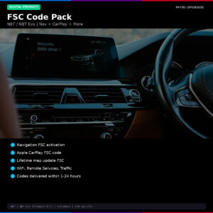 BMW NBT / NBT Evo FSC Code Pack Navigation, CarPlay, and More - MTri Upgrade BMW Remote Coding Service