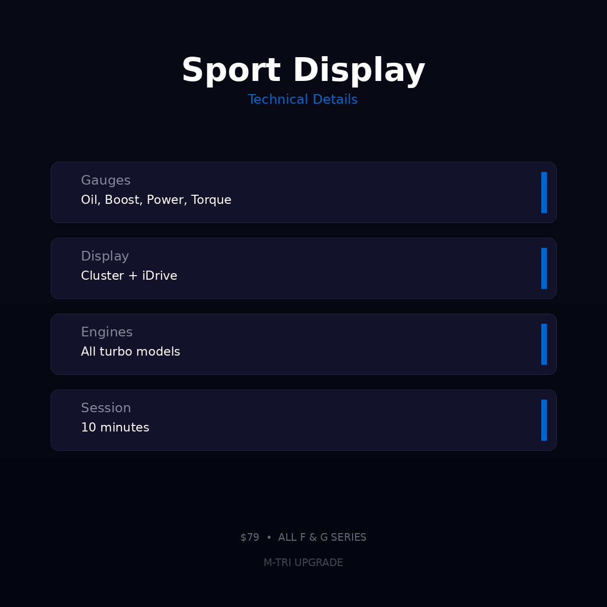 BMW Sport Display Gauges Coding Oil Temp, Boost, Power - BMW Coding Instructions and Results
