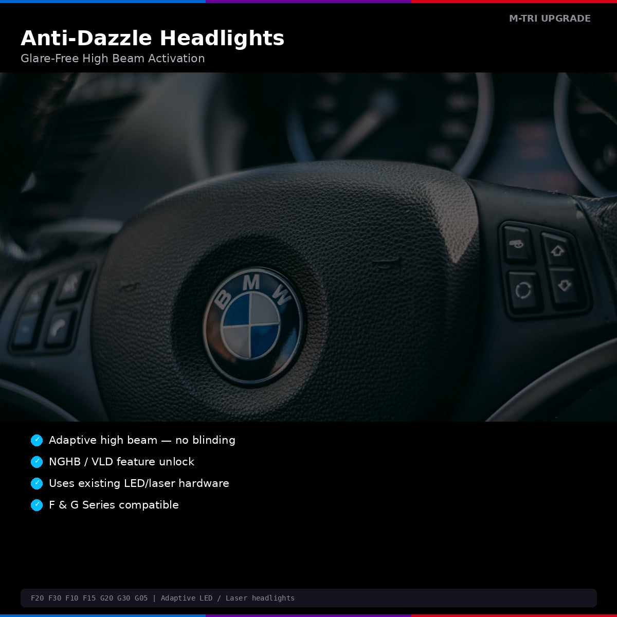 BMW Anti-Dazzle Headlights Coding Glare-Free High Beam - Feature Details and Compatibility