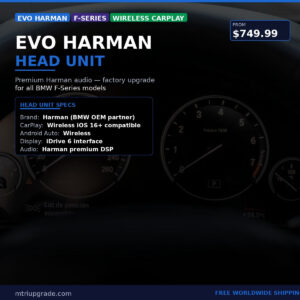 Evo Harman Head Unit for BMW F-Series with Wireless CarPlay - product overview