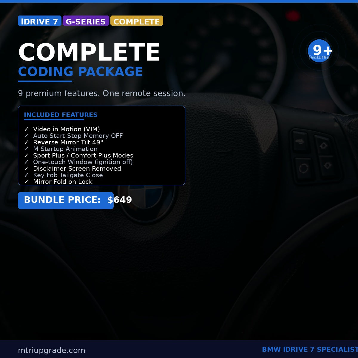 BMW iDrive 7 Complete Coding Bundle hero