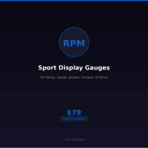 BMW Sport Display Gauges Coding Oil Temp, Boost, Power - MTri Upgrade BMW Remote Coding Service