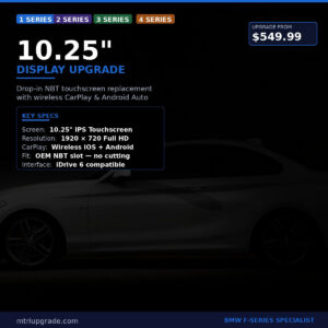 BMW NBT 10.25 Inch Display Upgrade for 1 2 3 4 Series - product overview