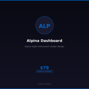 BMW Alpina Instrument Cluster Coding Alpina Dashboard Style - MTri Upgrade BMW Remote Coding Service