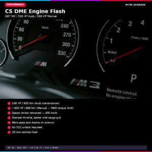 BMW CS DME Engine Flash G87 M2 (530 HP) - MTri Upgrade BMW Remote Coding Service