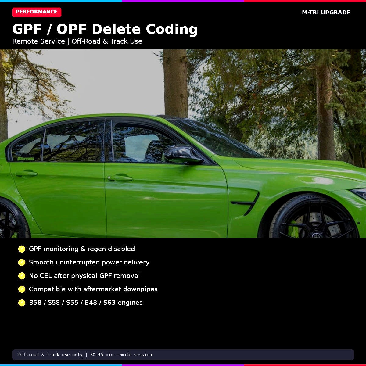 BMW GPF / OPF Delete Coding Remote Service - MTri Upgrade BMW Remote Coding Service